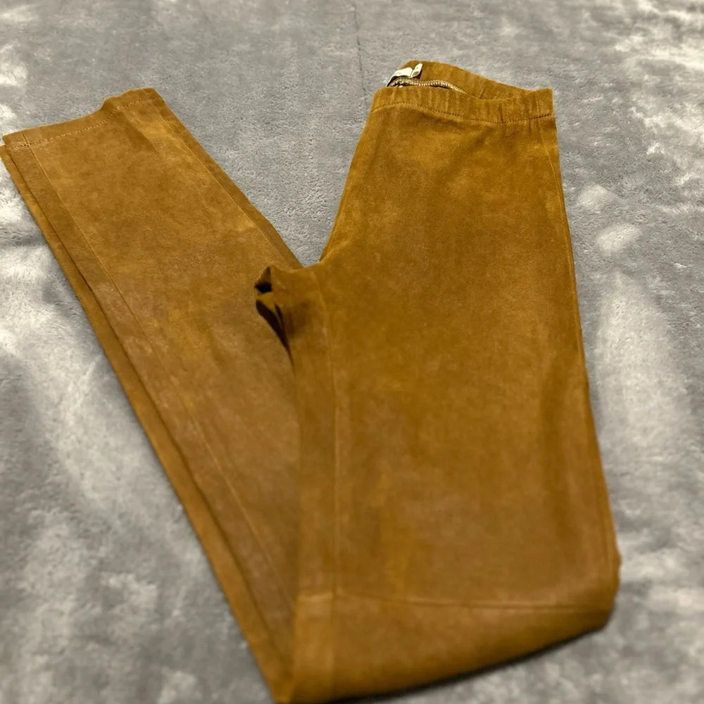 Mes Demoiselles brown Esther Lamb leather legging pants size US 6 FR 38